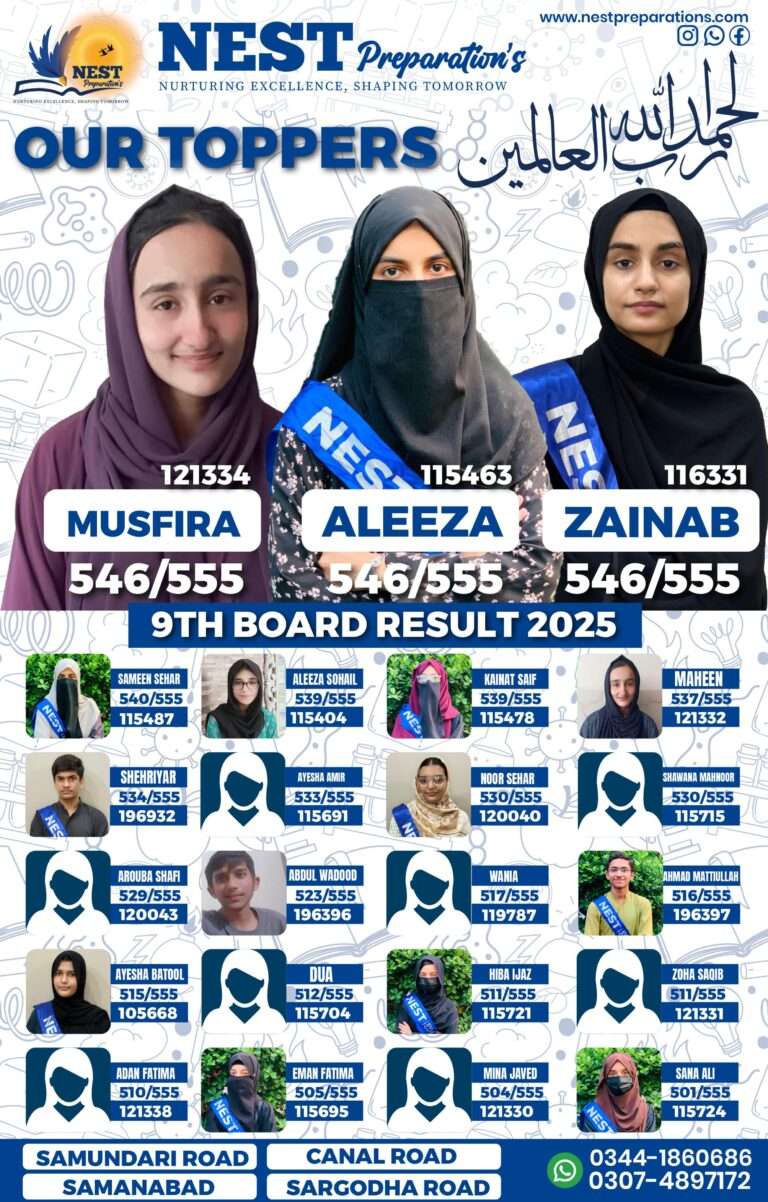 Nest Preparations 9th Results